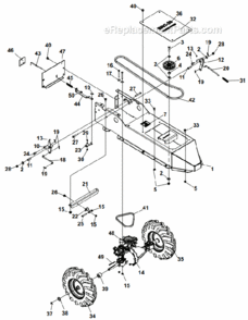 Main_Frame_Assembly Diagram and Parts List for 5126-32-20 Honda GX390 HD Little Wonder Brush Cutter